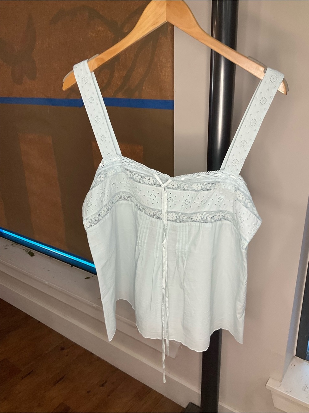 Ciao Lucia Pale Mint Eyelet Lace Camisole